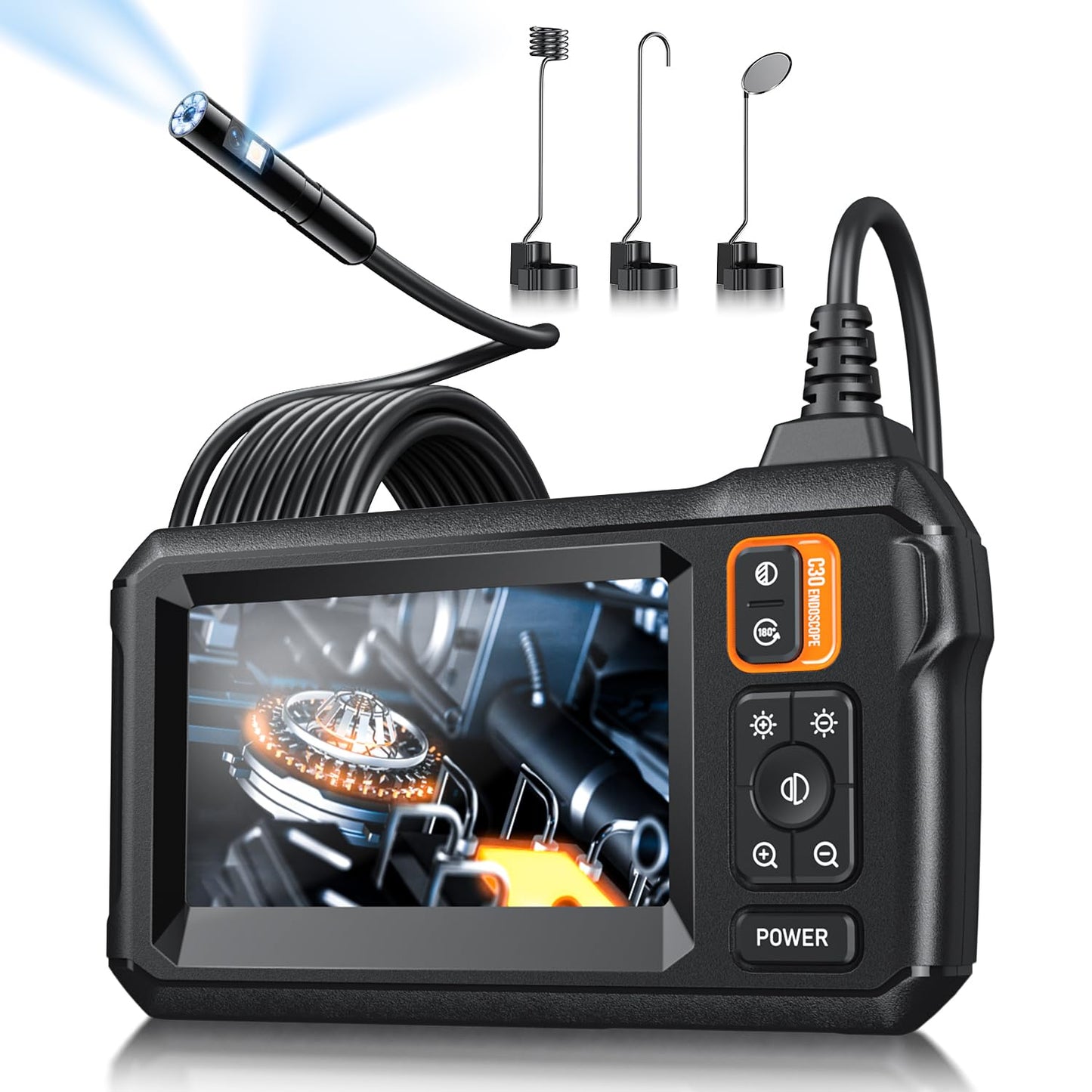 Endoscope Camera with Light for Inspection and Repair Tasks
