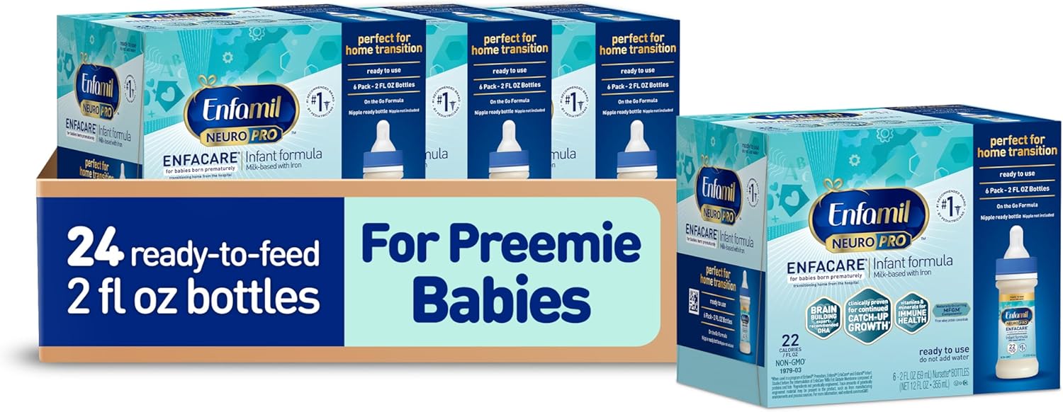 High Calorie Premature Baby Formula with DHA and Iron 2 Fl Oz