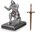 King's Guard Knight Pen Holder Silver - Decorative Desk Stand