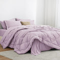 Love's cabin King Size Comforter Set Light Purple - All Season 7-Piece