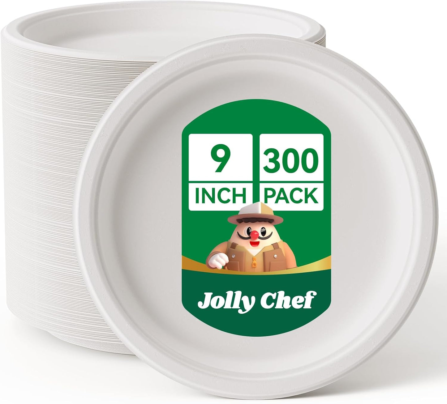 Compostable Heavy Duty Plates 9 Inch for Eco-Friendly Dining