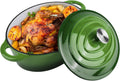 5.5 Quart Oval Enameled Cast Iron Dutch Oven Pot - Oven Safe Cookware