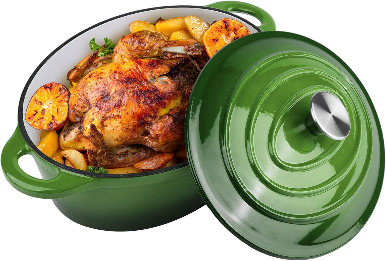 5.5 Quart Enameled Cast Iron Dutch Oven for Versatile Cooking