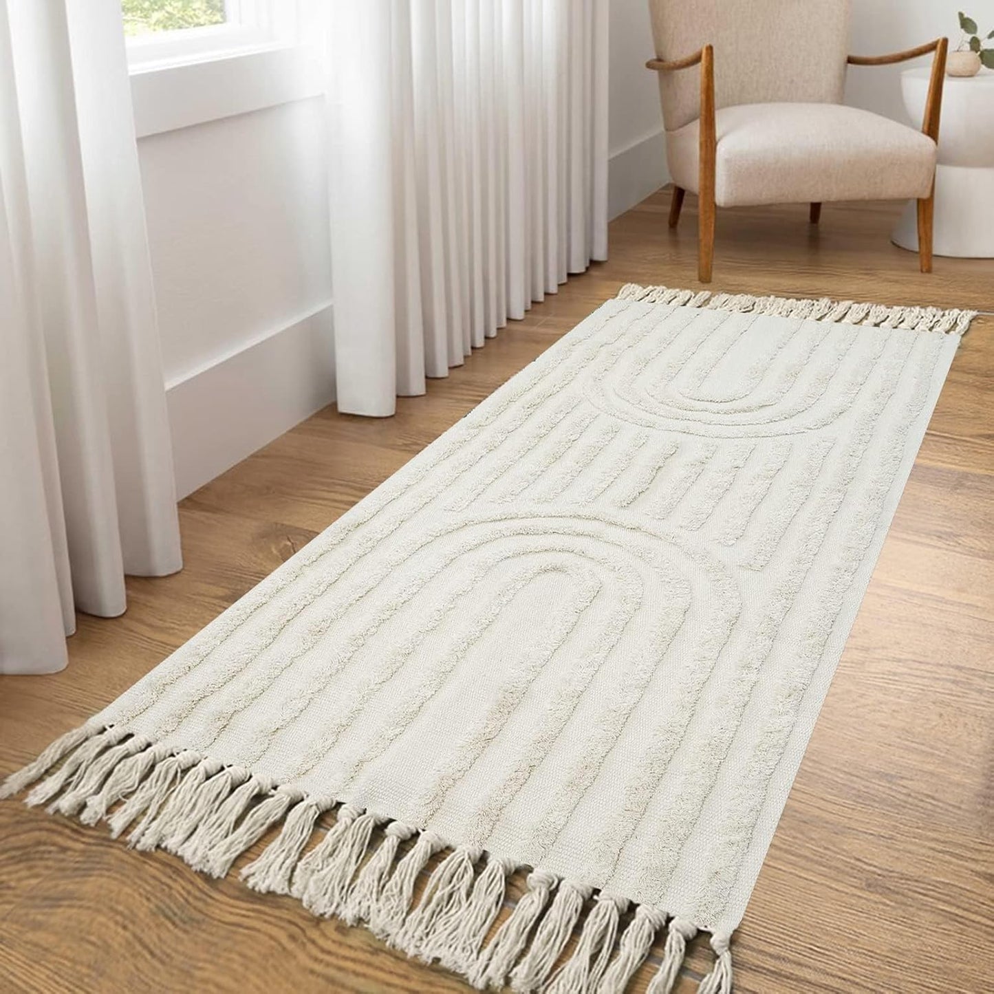 LEEVAN Boho Kitchen Runner Rug 2ftx4ft for Stylish Spaces