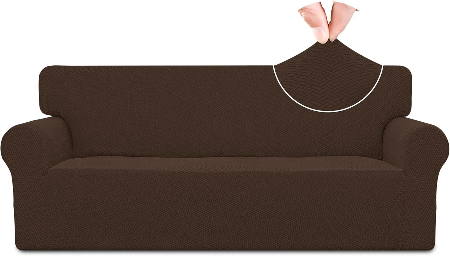 Easy-Going Stretch Jacquard Couch Cover for Oversized Sofas