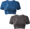 AUROLA Serpent Snake Seamless Workout T-Shirt Crop Top - Flattering