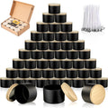 Candle Tins Jars Container Vessels for Making 8oz Black Tins - Durable