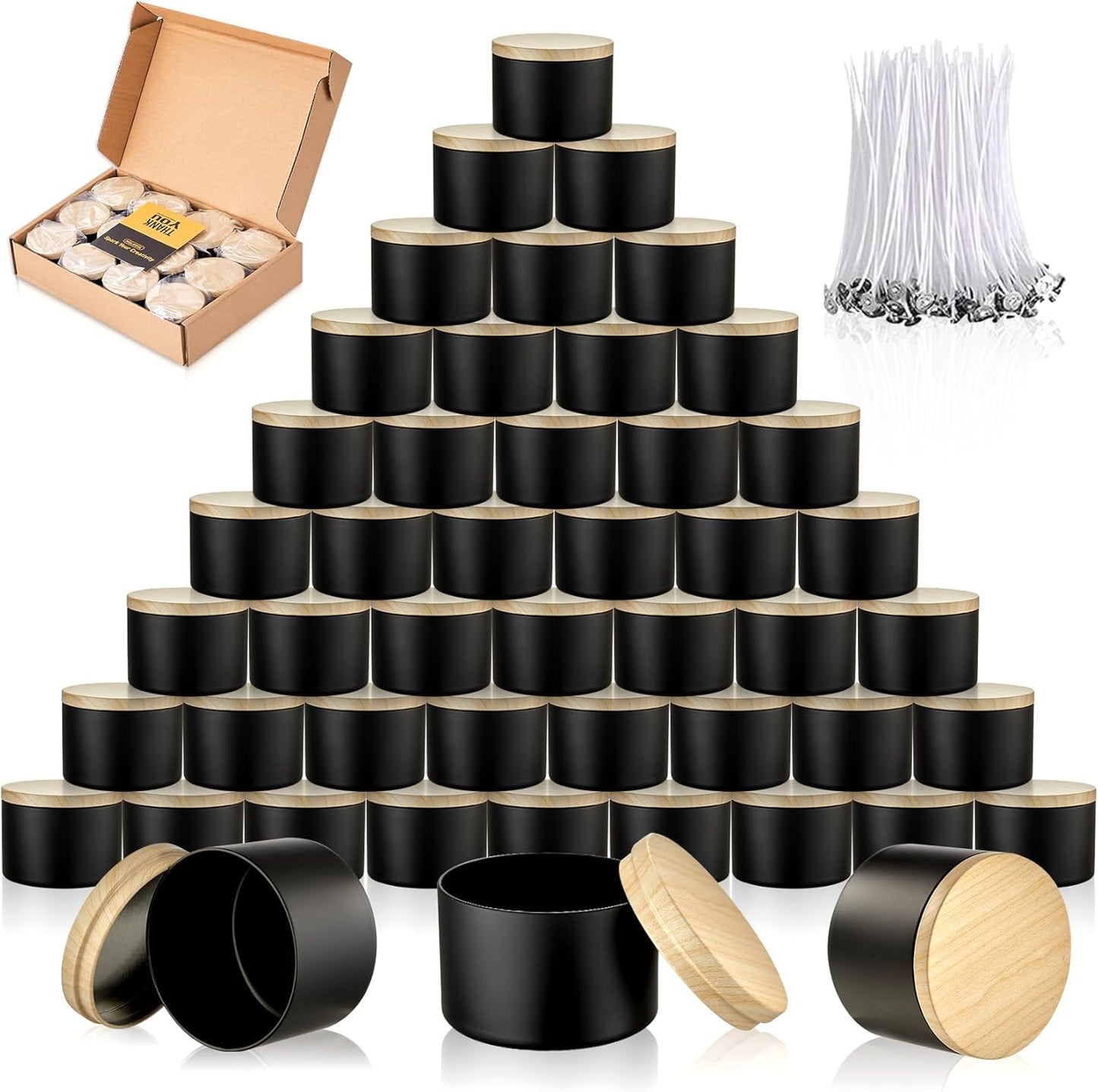 High Quality Candle Tins for Making 4 8 Oz Candles in Bulk