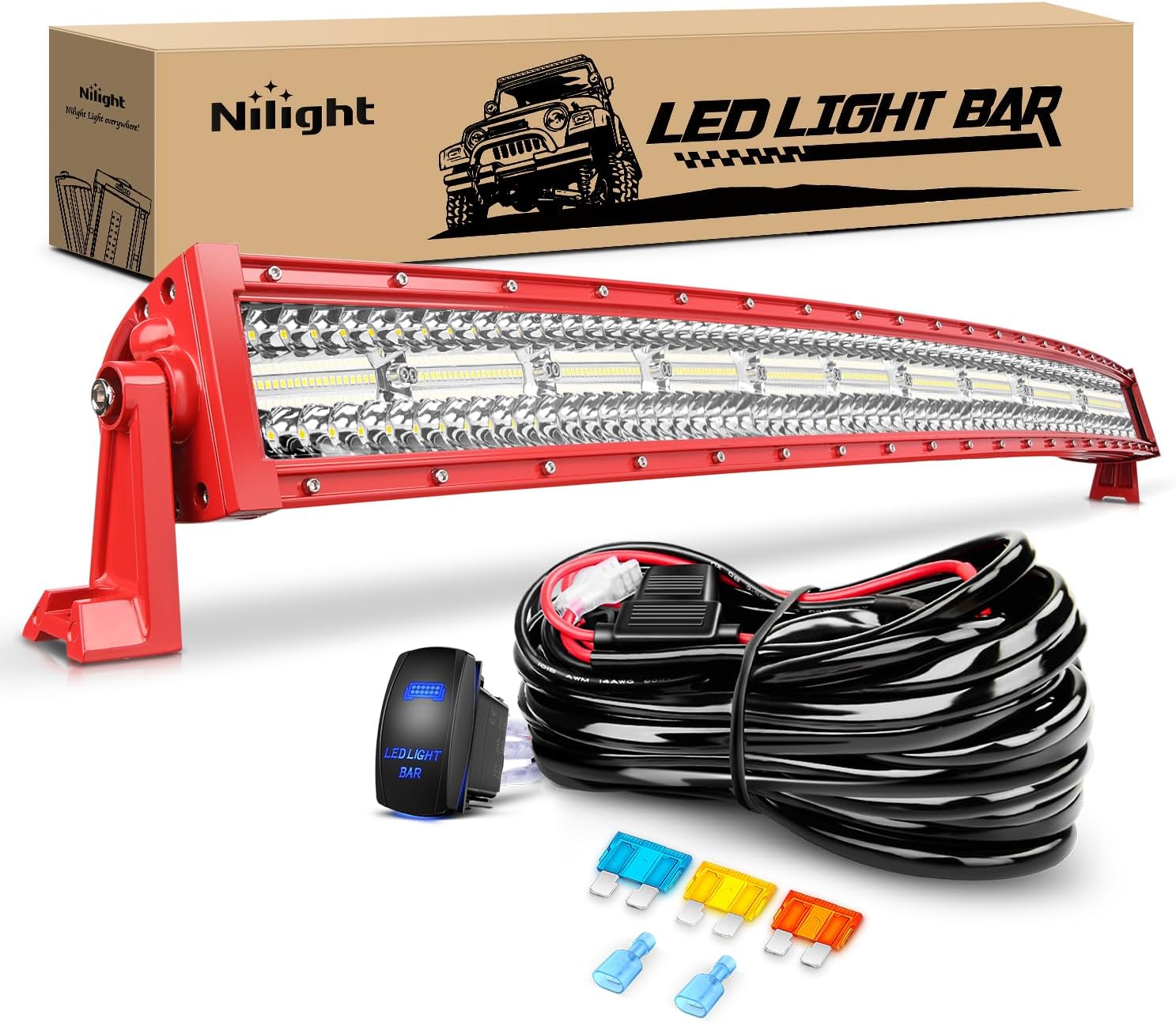 Nilight LED Light Bar 42 Inch for Off-Road Truck and SUV