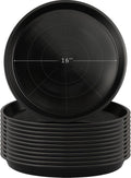 Plastic Plant Saucers 16 in Round Tray - Heavy Duty 12-Pack
