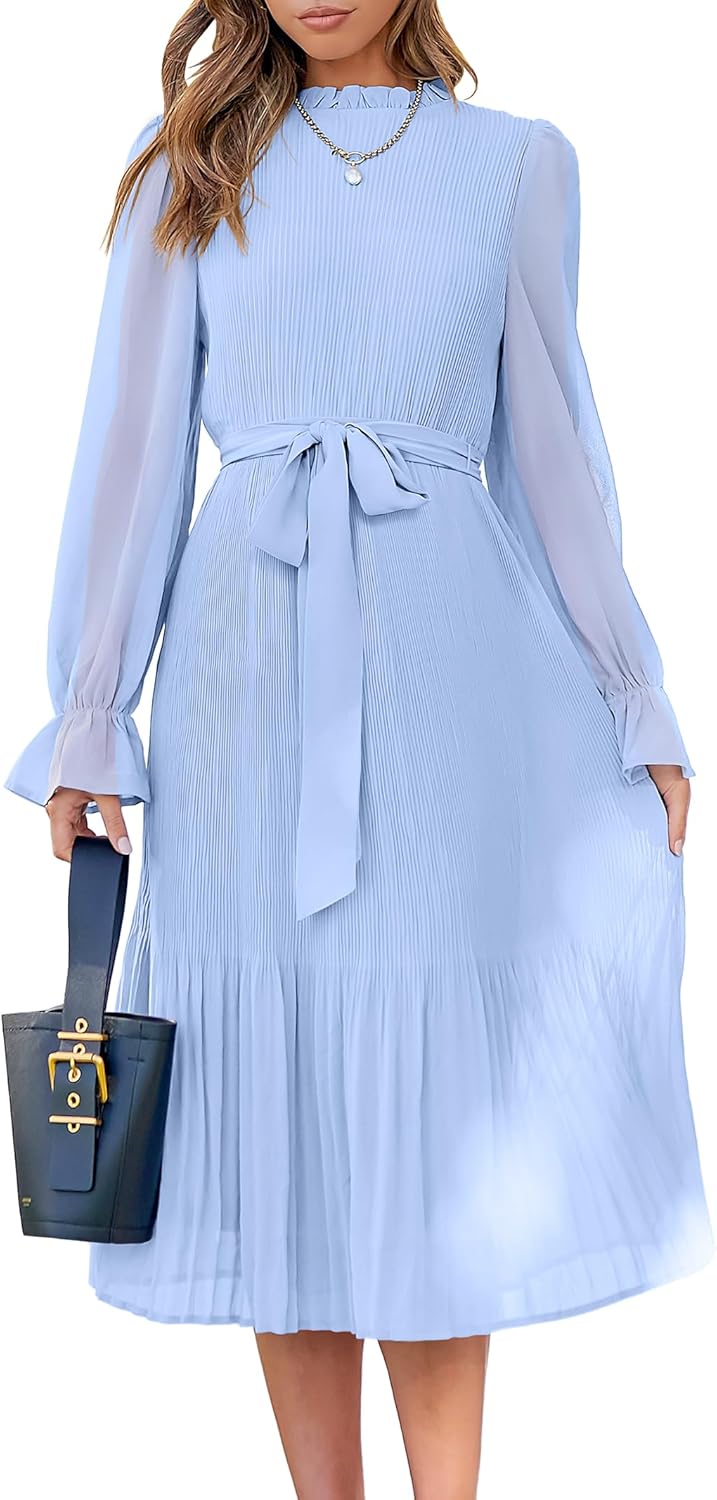 Elegant Floral Chiffon Midi Dress for Summer Weddings and Parties