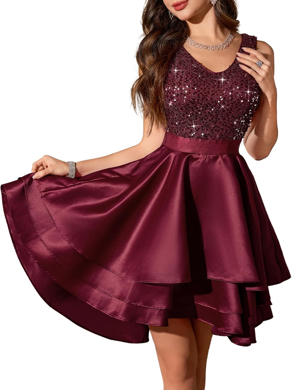 Sparkly Homecoming Dresses for Teens by Meetjen - High Low Style