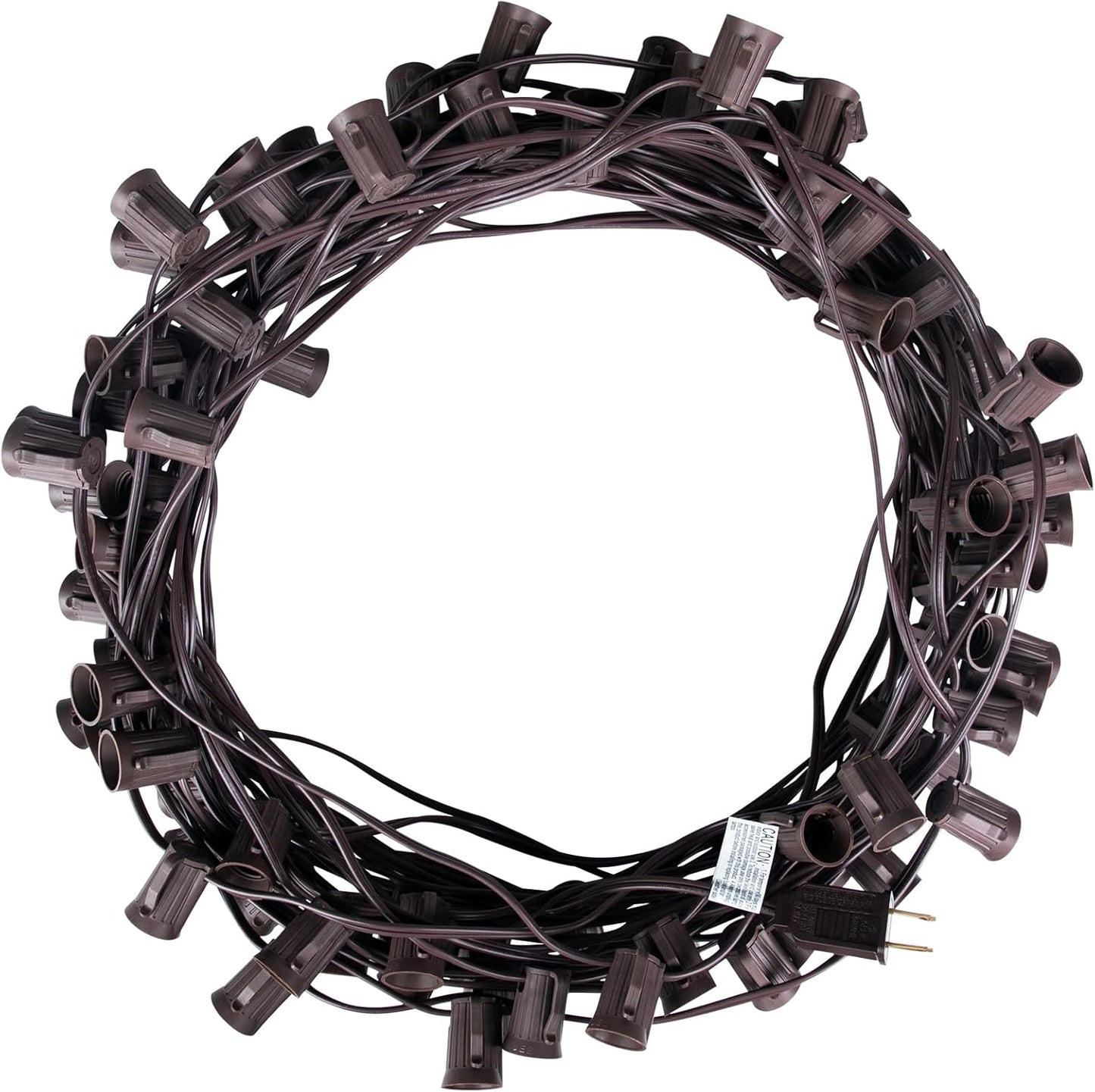 C9 Light Strand 100 FT Outdoor String Lights for Holiday Decor