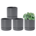 D'vine Dev Set of 4 Small Ceramic Plant Pots - Minimalist Succulent