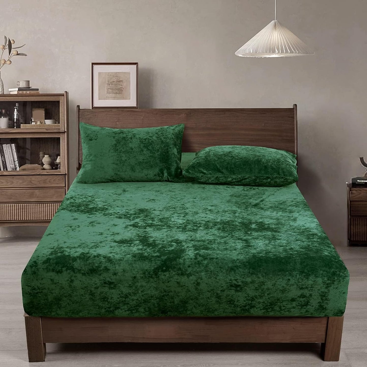 PHF Truly Velvet Fitted Sheet Full Size for Cozy Comfort