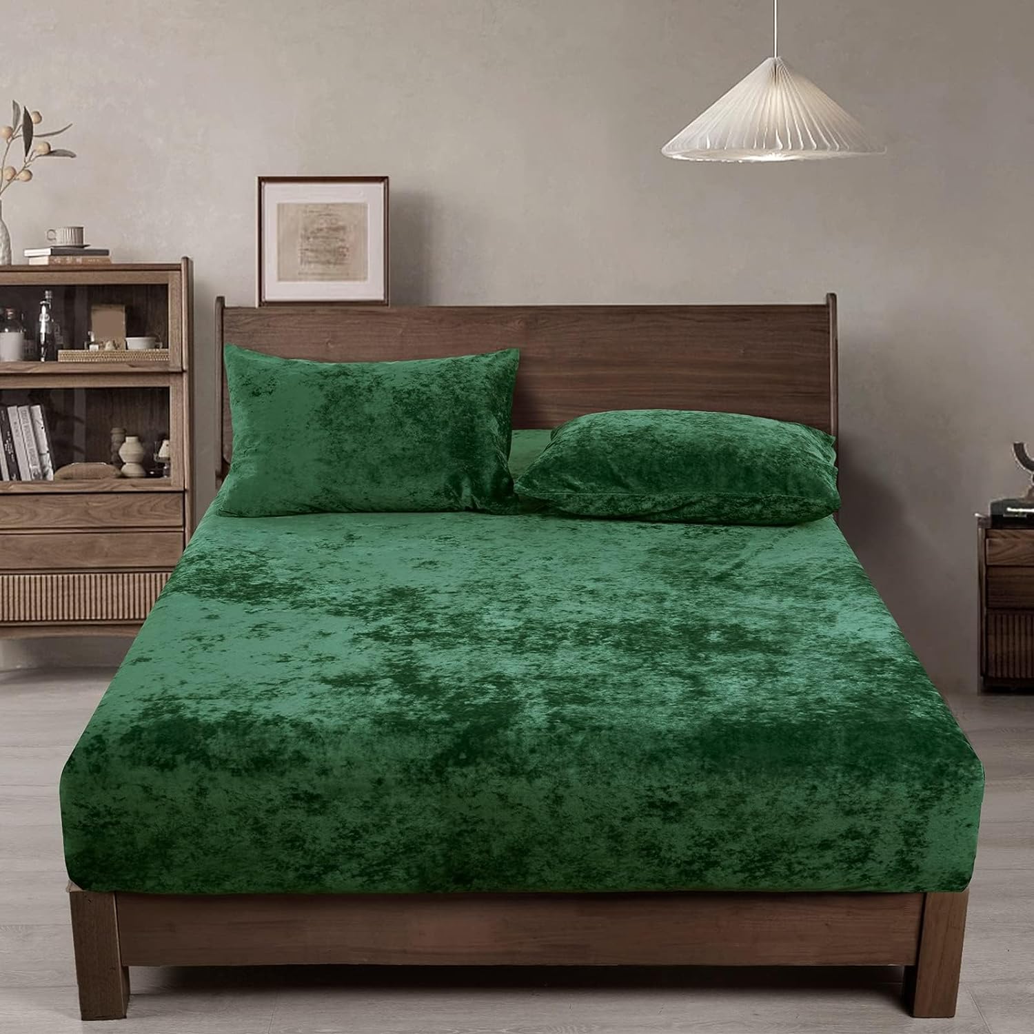 PHF Truly Velvet Fitted Sheet Full Size for Cozy Comfort