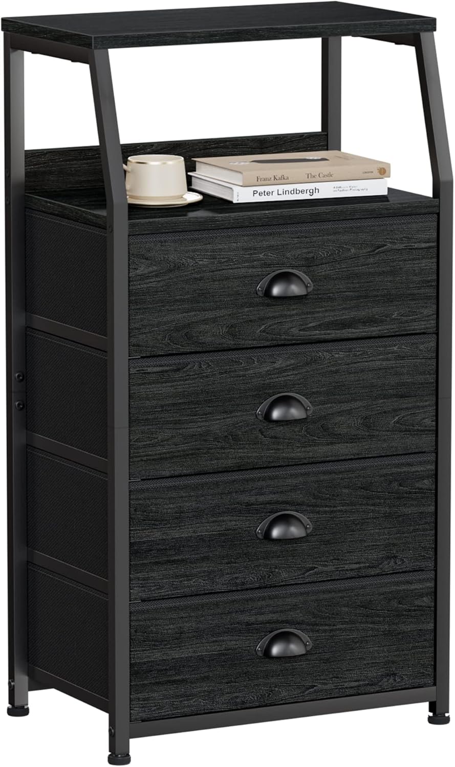 Furnulem Tall 4 Drawers Dresser for Bedroom and More