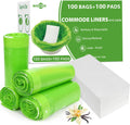 Bedside Commode Liners with Absorbent Pads - Leak-Resistant Disposable