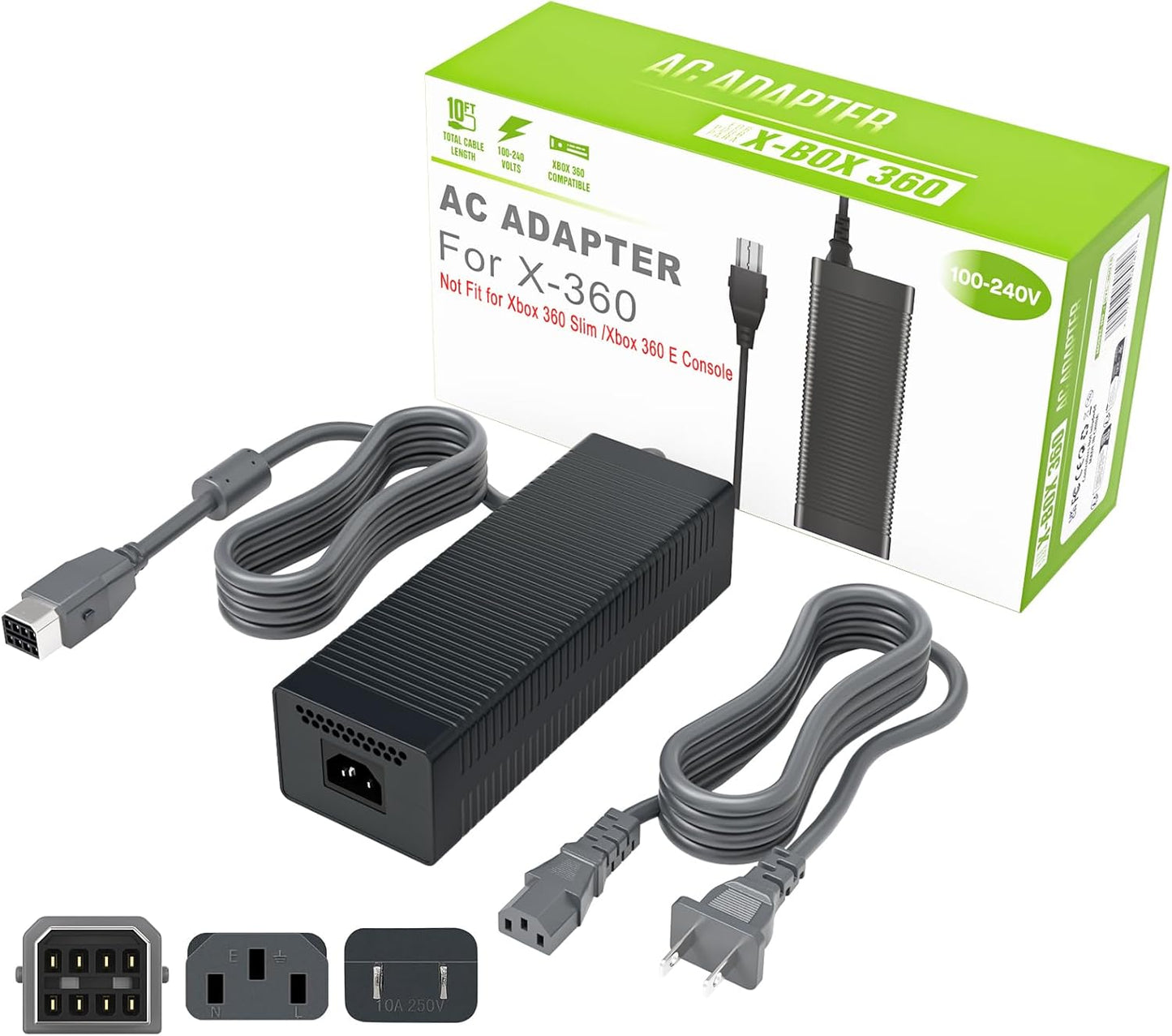 AC Adapter for Xbox 360 Console - 203W Power Supply Brick