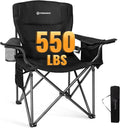 FUNDANGO Oversized Fold Camping Chair for Adults - Spacious Comfort
