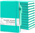 feela 12 Pack Notebooks Hardcover A5 Ruled Journals - Pen Holder Set