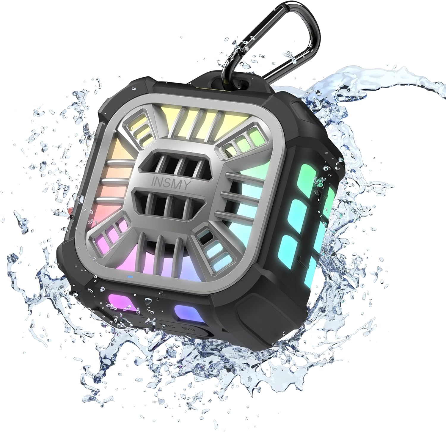 INSMY Waterproof Bluetooth Speaker: Big Bass, 24H Playtime