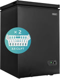 EUHOMY 3.5 Cu.ft Chest Freezer - Compact Deep Freezer for Small Spaces