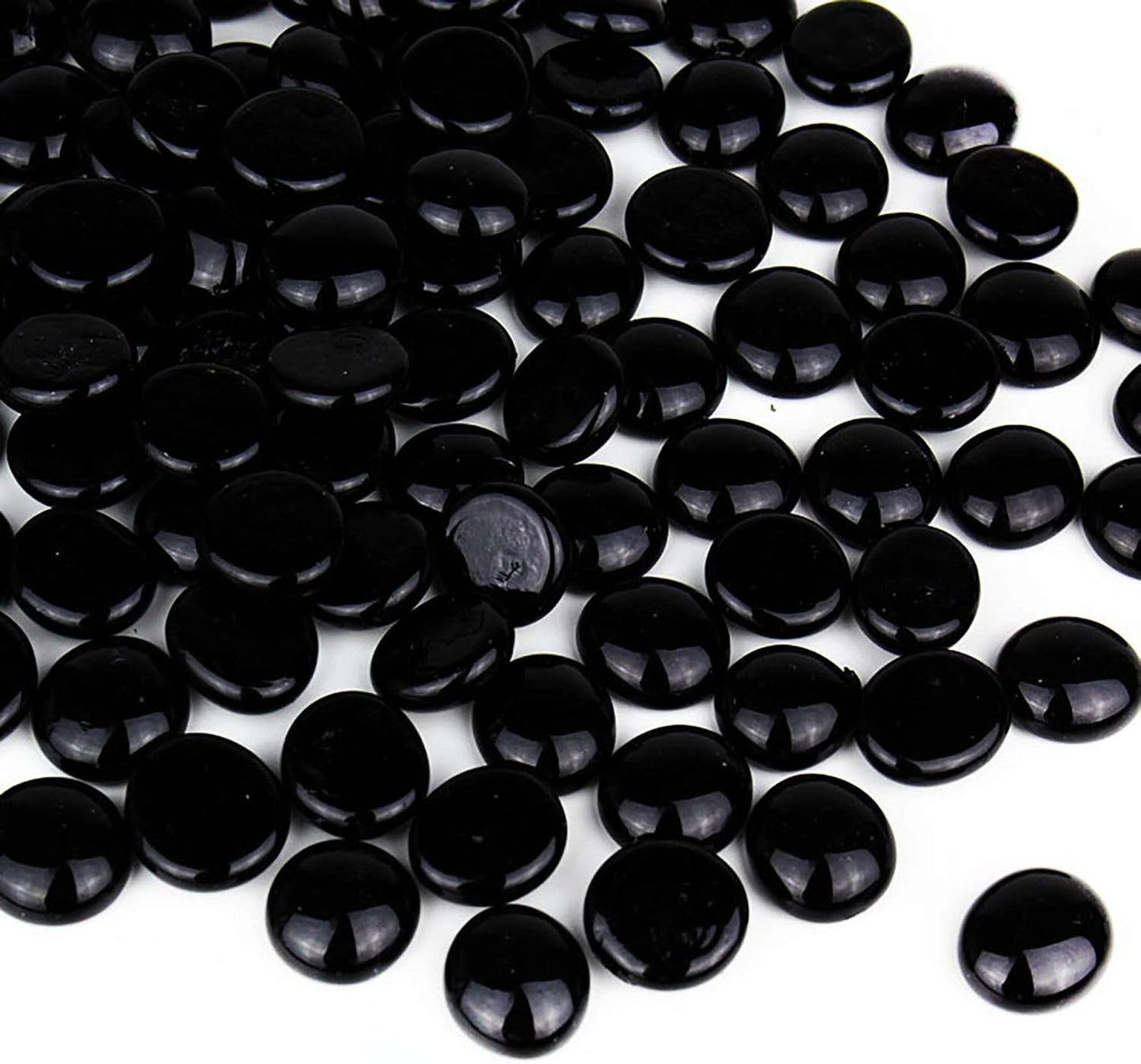 CYS EXCEL Black Glass Gemstone Beads for Decorative Mosaic Use