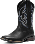 IUV Cowboy Boots For Men Square Toe Western Boot - Retro Durable