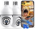 Light Bulb Security Camera 5MP 360 PTZ - Full-Color Night Vision