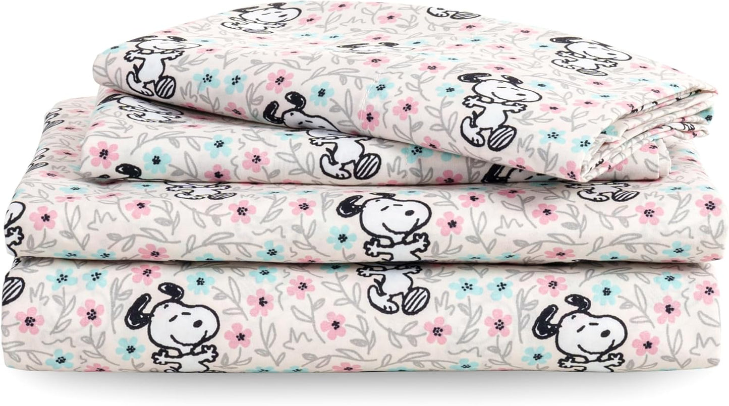 Peanuts Kids Sheet Set - Soft Microfiber Snoopy Design for Fun