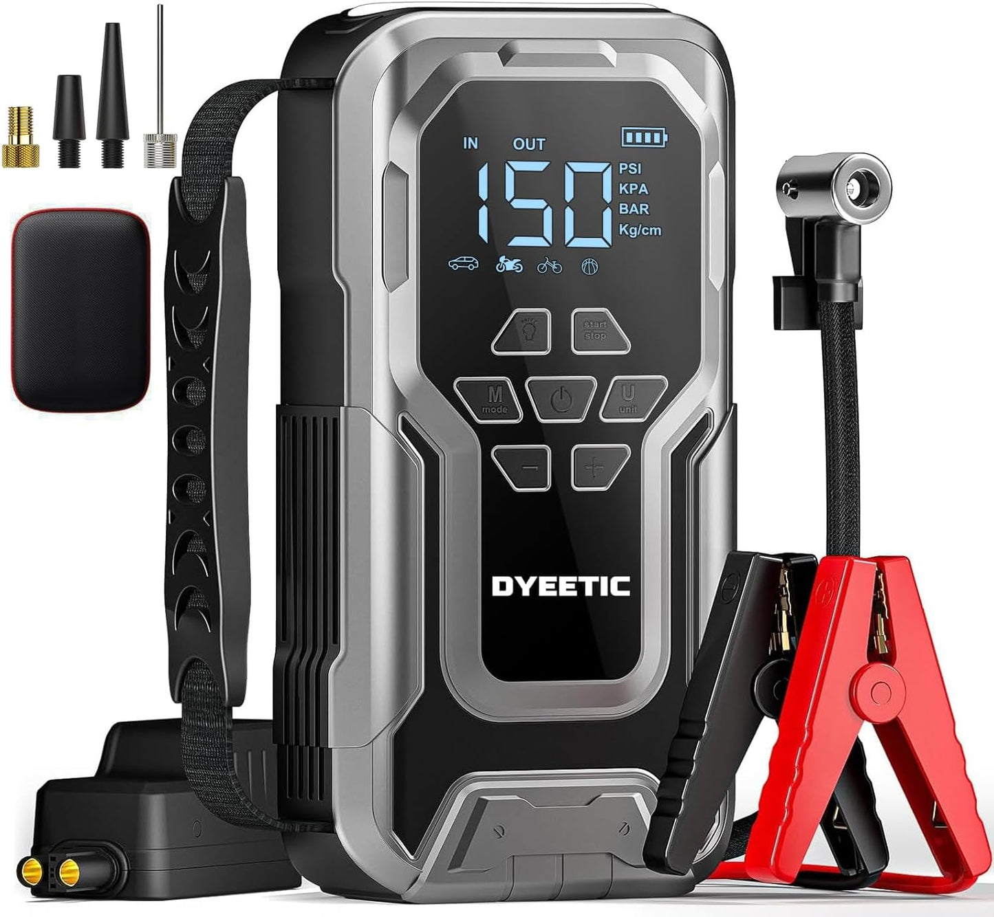 Ultimate Car Savior: 4500A Jump Starter + Air Compressor