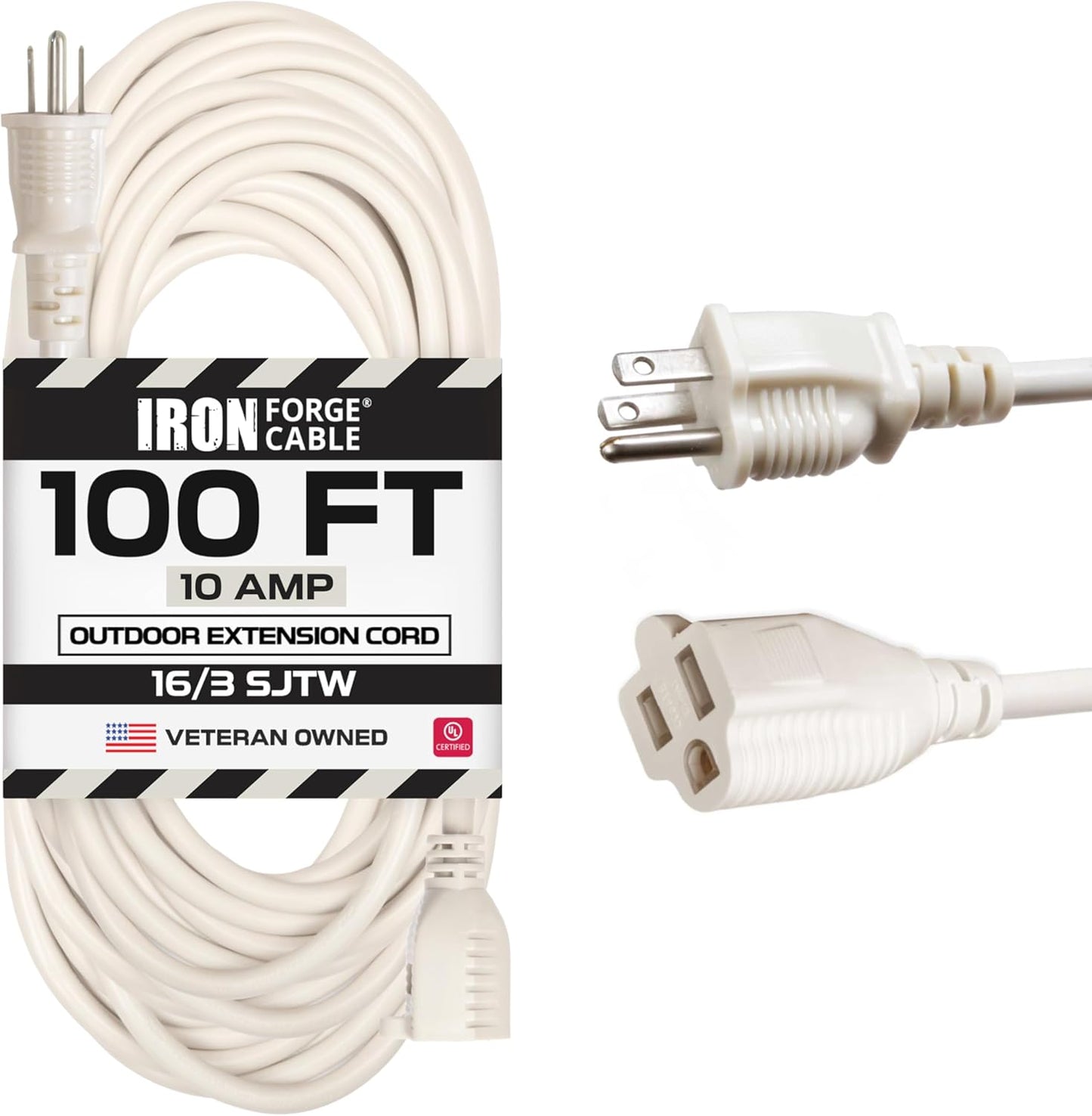 Iron Forge Cable 100 Ft Outdoor Extension Cord for All Seasons