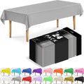 Rectangular Silver Tablecloths 54 x 108 in 24 Pack - Durable Party
