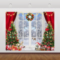 Merry Christmas Backdrop 10x8ft for Photography - Festive Winter Scene