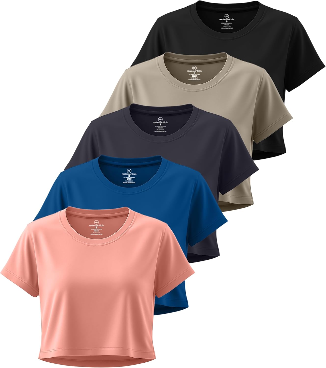 Real Essentials Women's Dry Fit Crop Top for Active Lifestyle