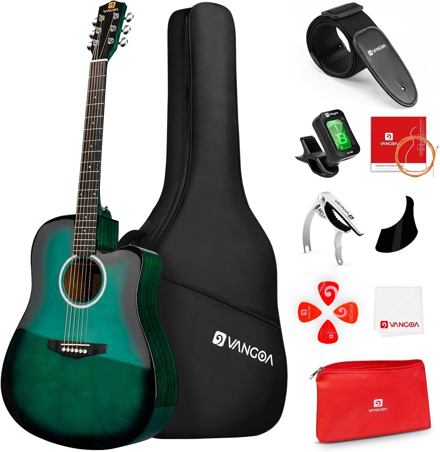 Vangoa 41 Inch Full Size Cutaway Acoustic Guitar Kit Review