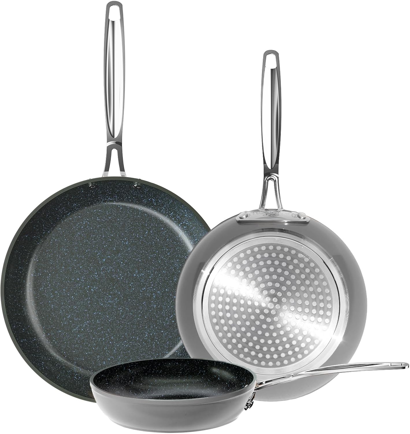 Nuwave 3-Piece Frying Pan Set with Healthy Duralon Coating