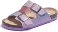 FITORY Glitter Slide Sandals for Kids - Comfortable Cork Slippers