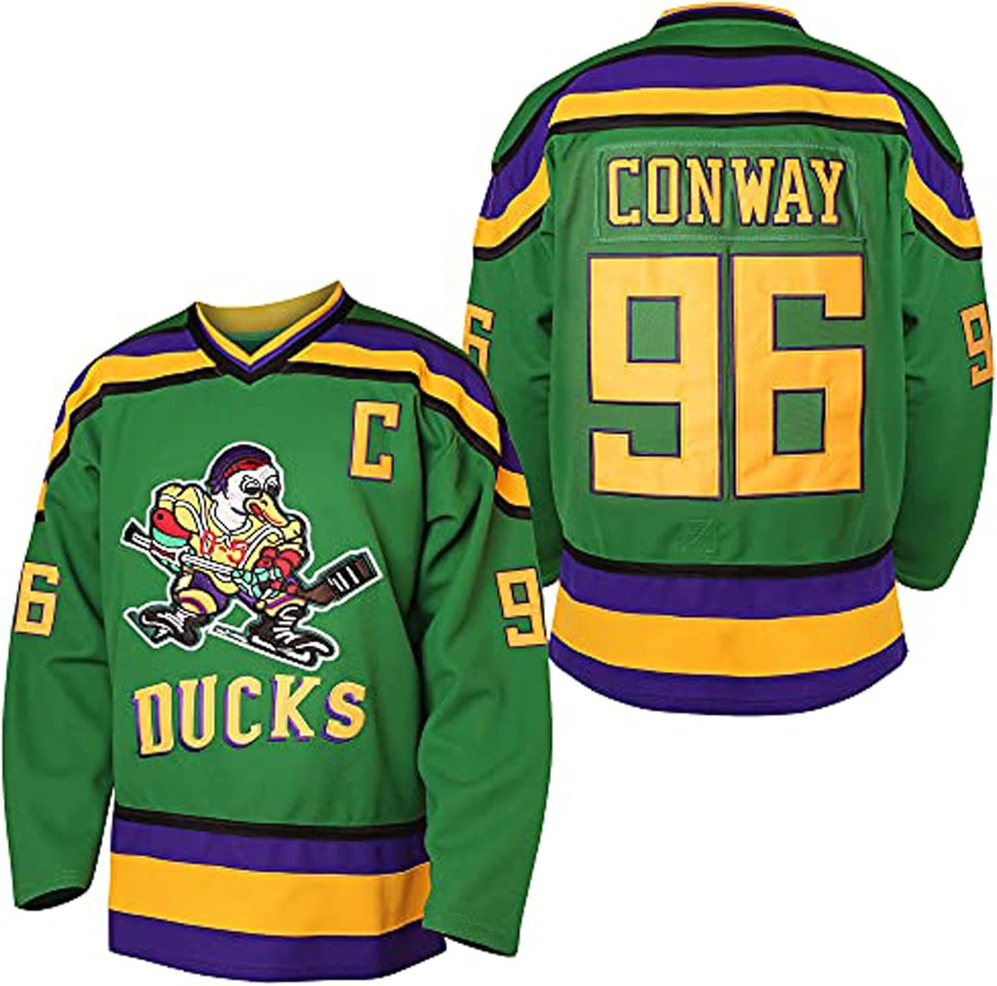 Mighty Ducks Jersey #96 Charlie Conway & #99 Adam Banks Style