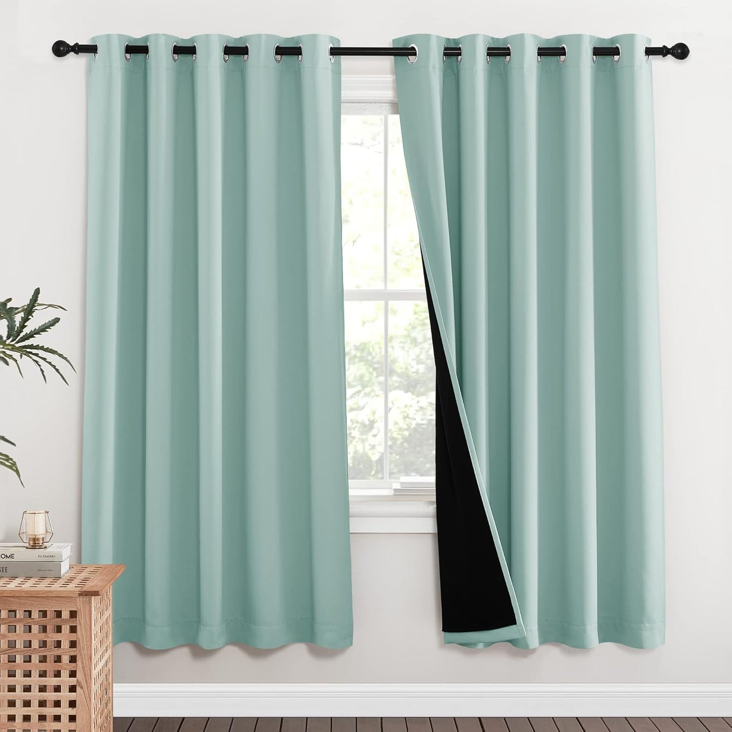 NICETOWN 100% Blackout Window Curtain Panels for Total Darkness