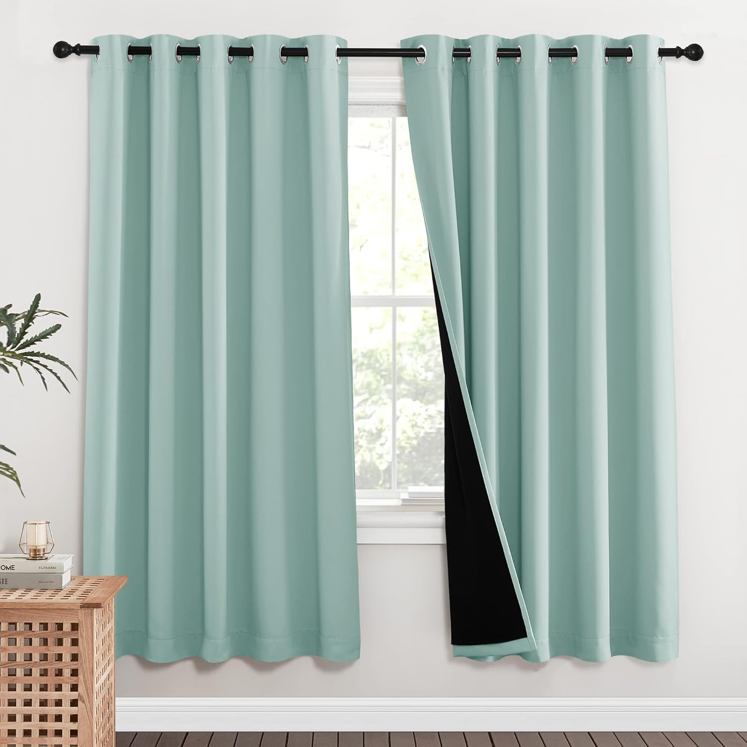 NICETOWN 100% Blackout Window Curtain Panels for Total Darkness