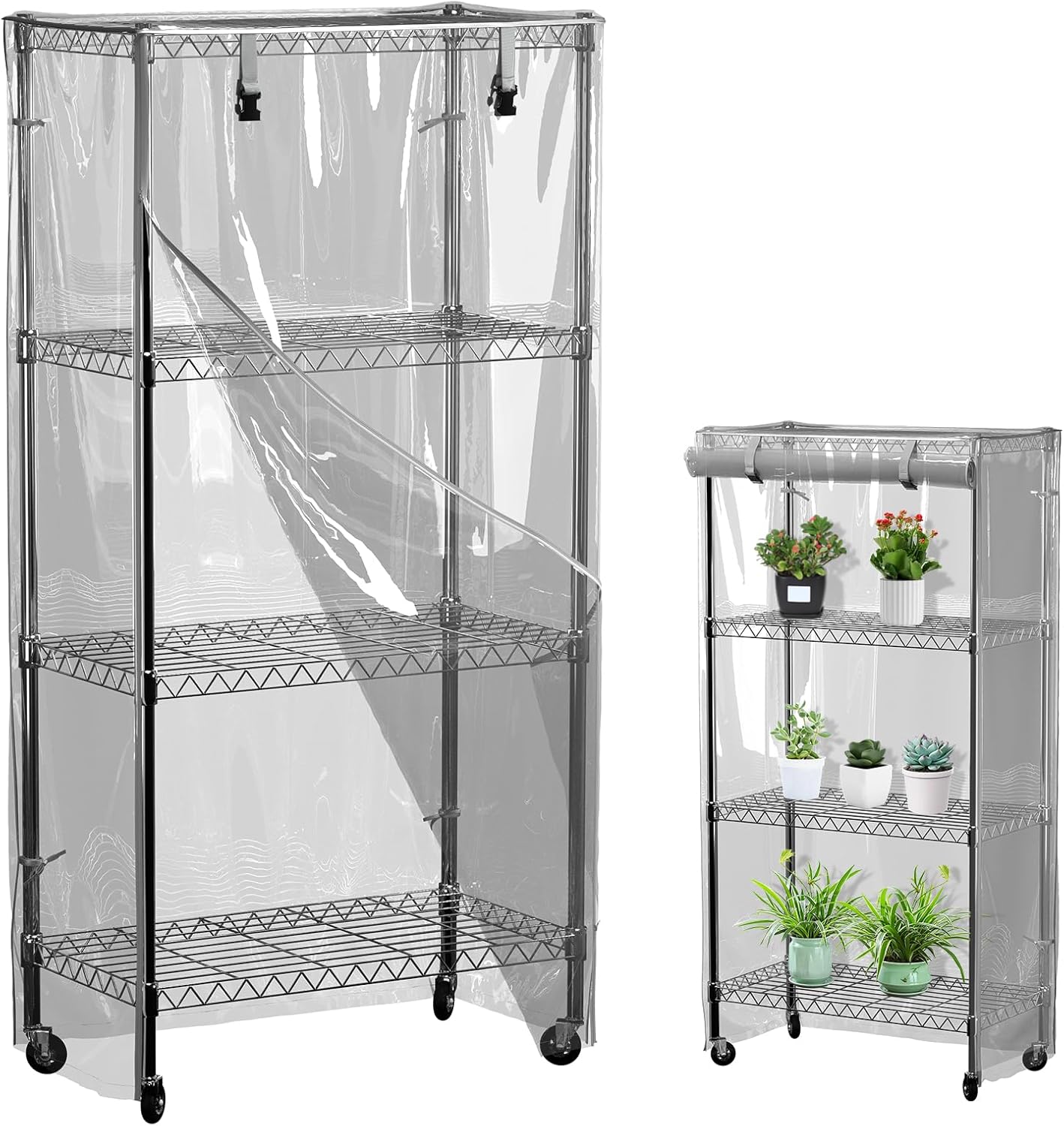 Waterproof Shelf Cover for Wire Racks - Transparent PVC Protection