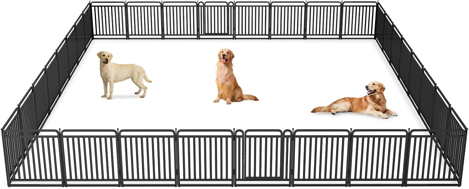 Durable 32 Inch Dog Playpen for Large Medium Small Dogs