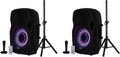 Acoustic Audio 15 Inch 1000W Bluetooth LED Speaker System - Portable