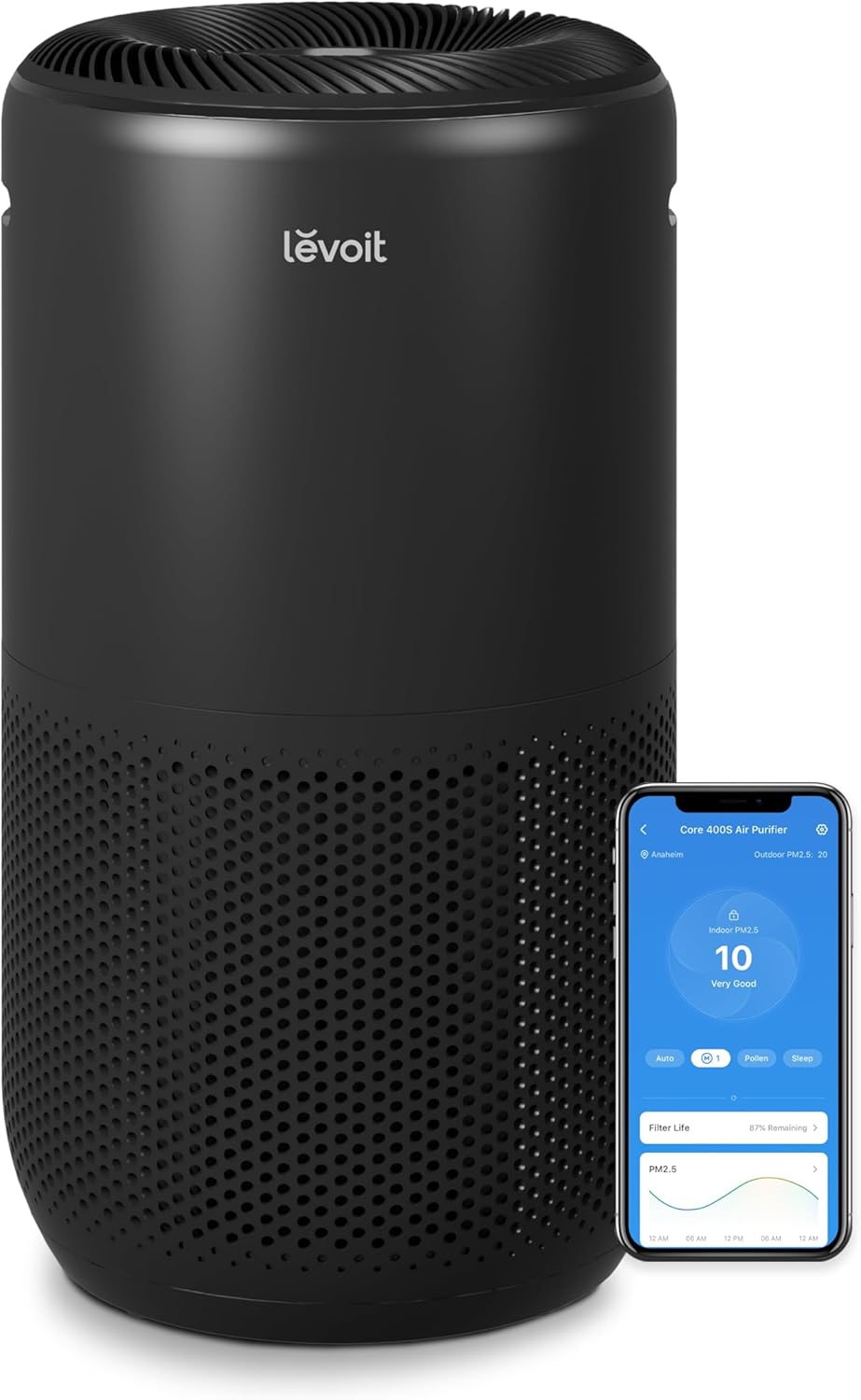 LEVOIT Core 400S-P Air Purifier for Large Rooms Up to 1733 Ft2