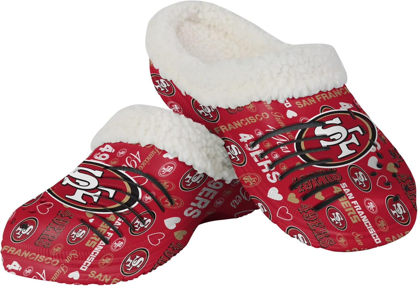 FOCO Women's NFL Team Logo Sherpa Lined Love Shoe Clogs Review