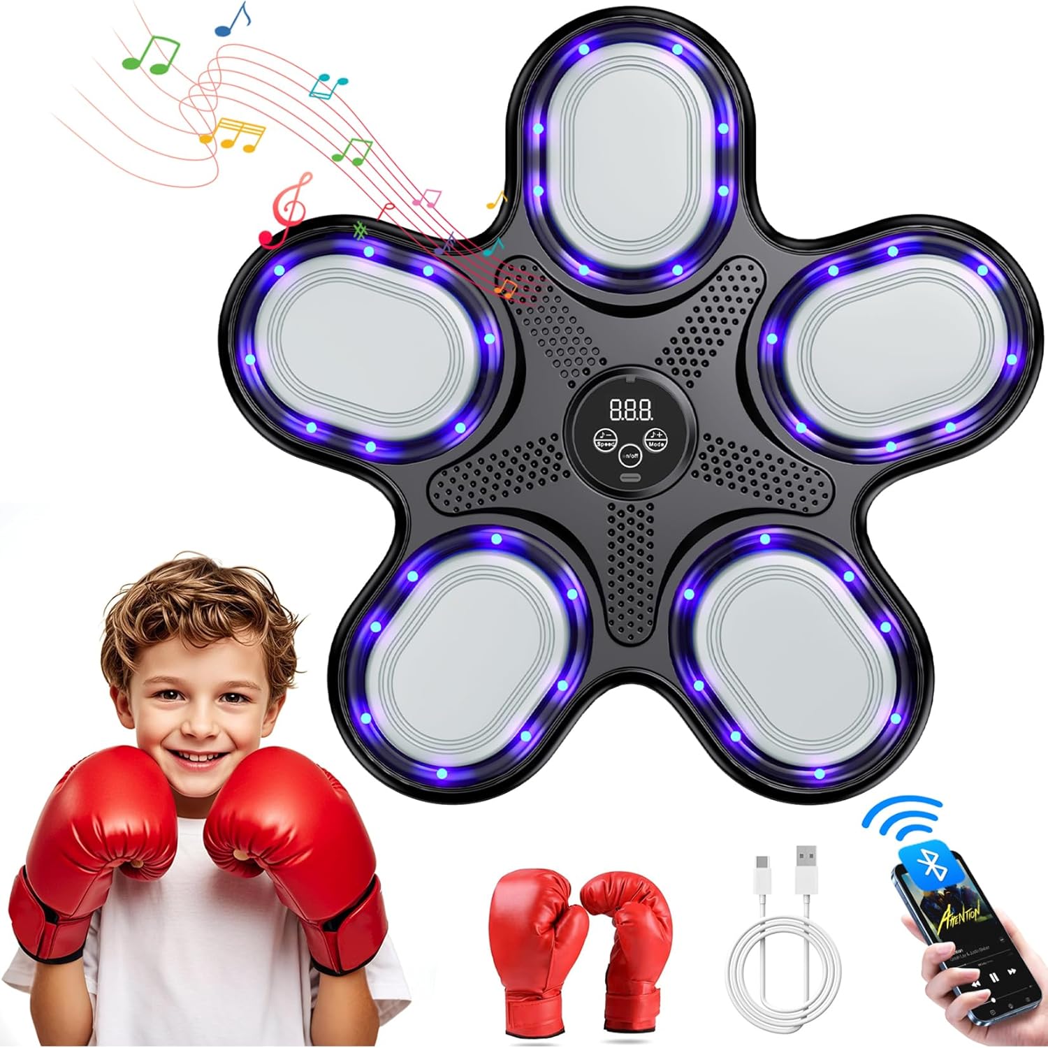 GOKING 2025 Kids Music Boxing: Smart Bluetooth Punch Fun!