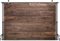 Thin Vinyl 10x8ft Brown Wood Backdrop - Realistic Photo Wall