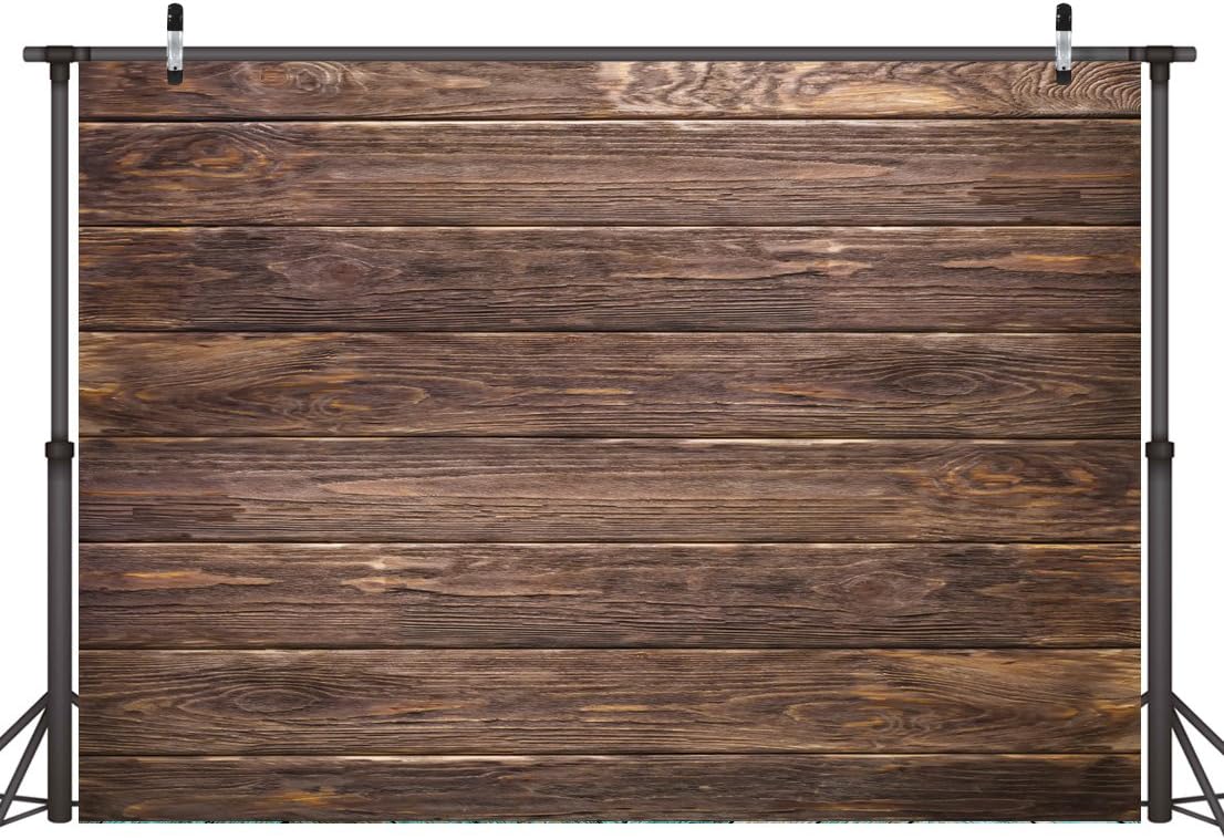 10x8ft Thin Vinyl Brown Wood Backdrop for Photographers